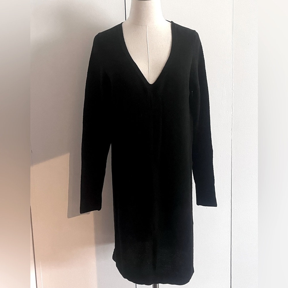 Moth Black Cotton Tunic Sweater M